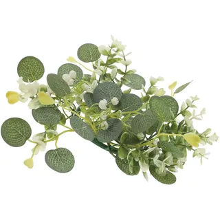 Lurrose Grüner Eukalyptus Kerzenring aus Pe für Hochzeitsdekoration und Wohnambiente Langlebig ohne Verblassen Vielseitig als Tischkranz oder Türschmuck Einsetzbar