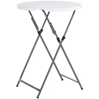 Runder Stehtisch, ca. 79 x 79 x 105 cm - Weiß