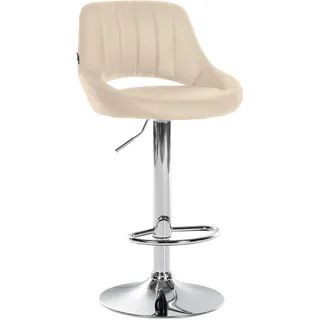 CLP Barhocker Milet 1er höhenverstellbar drehbar Kunstleder  Creme