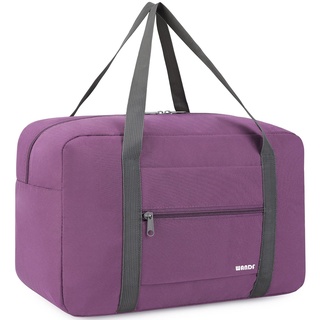 Ryanair Handgepäck 40x20x25cm Handgepäck Tasche für Flugzeug Reisetasche Klein Faltbare Sporttasche Weekender Handgepäck Koffer für Herren und Damen von WANDF (Violett 20L)