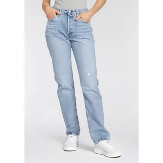 5-Pocket-Jeans LEVI'S "Jeans Jeans 501 JEANS" Gr. 27, Länge 30, blau (indigo botanics) Damen Jeans 5-Pocket-Jeans