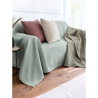 Überwurf für Couch und Bett ca. 160x270cm Hagemann grün