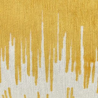 Pouf Baumwolle gelb / weiß 50 x 30 cm KAWAI