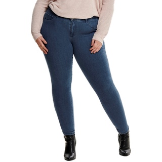 Carmakoma by Only Damen Jeans CARTHUNDER PUSH UP Skinny Fit Blau Normaler Bund 46