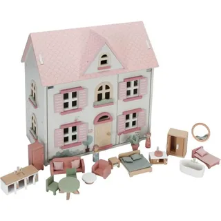 Little Dutch Holzpuppenhaus Little Dutch weiß rosa