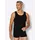 Tank Top Active Flex Cotton ärmellos einfarbig Schwarz Baumwolle XX-Large