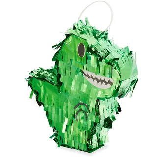 Relaxdays Dino Pinata, zum Aufhängen, Kinder, Mädchen & Jungs, Geburtstag, zum Befüllen, Trex, Dinosaurierpinata, grün