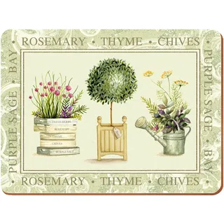 Creative Tops Topiary Large Premium Packung mit 4 Tischsets - Green - One Size
