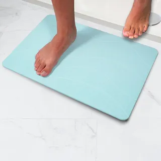 Pure 4Home Kieselgur Badematte Stein 60 x 40 cm – Diatomit Badematte Schnelltrocknend, rutschfest – Stone Bath Mat Quick Dry, Diatomite Bath Mat – Steinmatte Badezimmer, Saugstark, Antibakteriell