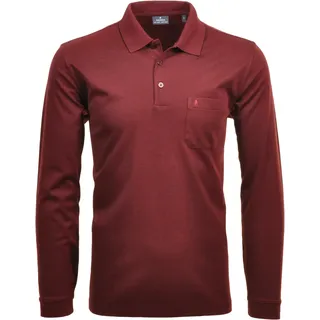 RAGMAN Langarm-Poloshirt rot M