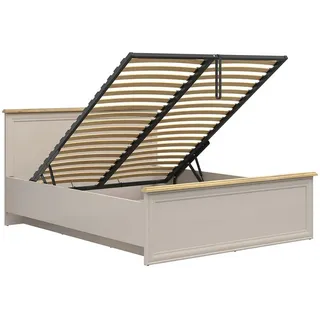 petits-meubles Bett mit Bettkasten 160 x 200 cm Beige