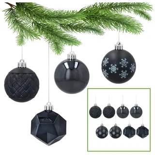 Sarcia.eu Weihnachtsbaumkugel Anthrazitfarbene Christbaumkugeln, Set 6cm, 8 Stück grau