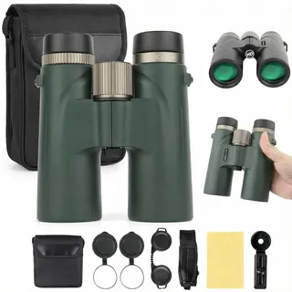 Bosco Fernglas C9 Original 12x42 Fernglas, hohe Vergrößerung und hohe Auflösung, Nachtsichtfunktion,Allround-Outdoor-Binokular FürReisen/Sternenhimmel-Beobachtung (Grün)