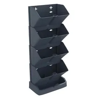 vidaXL Hochbeet 152207, aus Kunststoff, 19 x 14 x 47 cm, 4 Liter, anthrazit