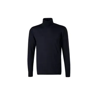 Strellson Herren Rollkragenpullover blau unifarben, blau, Herbst/Winter 2025/2026