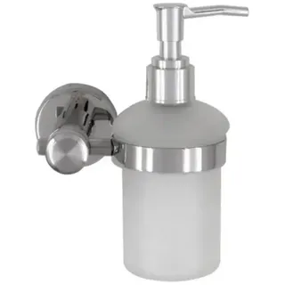 Seifenspender mit Halter Flüssigseifenspender aus Glas & Edelstahl Wandmontage 150ml
