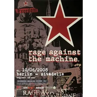 Rage Against The Machine - Evil Empire, Berlin 2008 » Konzertplakat/Premium Poster | Live Konzert Veranstaltung | DIN A1 «
