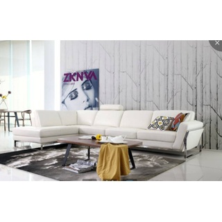 JVmoebel Ecksofa, Couch Wohnlandschaft Eck Design Modern Sofa L-Form Leder Sofa weiß