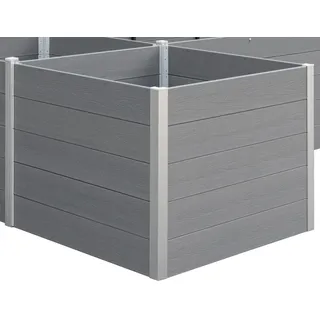Hochbeet-Anbauelement WPC grau 100 x 100 x 75 cm