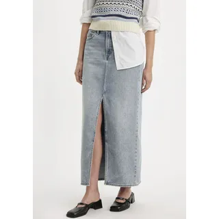 Jeansrock LEVI'S "Ankle Column Skirt" Gr. 27, blau (please hold) Damen Röcke Jeansröcke