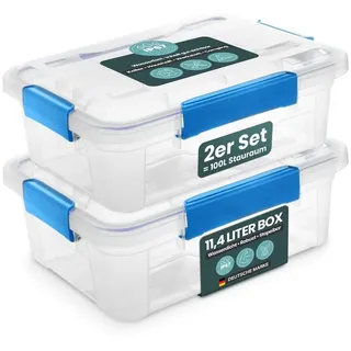 Kreher Aufbewahrungsbox 11,4 l 2-tlg. transparent