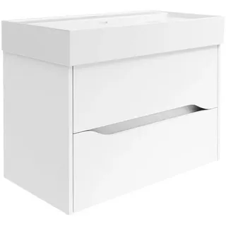 Camargue Curve Waschtischunterschrank  (B x T x H: 80 x 44,7 x 50,7 cm, Weiß, Matt)