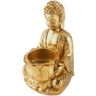 Buddha-Statue Teelichthalter - Meditationskerze Kleines betendes Buddha-Dekor - Buddha-Figur, Zen-Statue, LED-Teelichthalter für Hinterhof, Wohnzimmer, Innenbereich Aizuoni