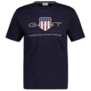 Gant T-Shirt Herren T-Shirt - REGULAR ARCHIVE SHIELD, Rundhals blau XL