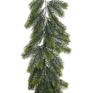 Kaemingk Girlanden, Tannengirlande 30cm künstlich Spritzguss Spitzen Indoor & Outdoor 1,8m grün