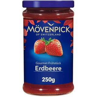 Mövenpick Fruchtaufstrich Gourmet-Frühstück, Erdbeere 55% Frucht, 250g