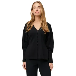 Zero Sweatjacke Damen mit Knopfleiste Knopfleiste schwarz 36 EU