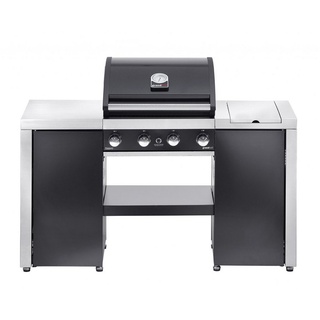 GrandHall Gasgrill Premium G4 Island Grillinsel 4 Brenner, 1 Seitenbrenner K04000333A
