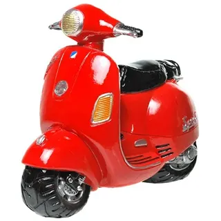 Spardose Motorroller, rot sehr edel und groß mit Gummiverschluß