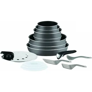 Tefal L20488 Ingenio Topfset 15 TLG, Pfannenset 20,24,26cm, Töpfe 16,18,20cm Set