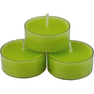 nk Candles 20 dänische Teelichter farbig durchgefärbt ohne Duft (limette-hellgrün)