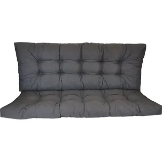 Premium Kissen , Polster für Hollywoodschaukel , Gartenschaukel , Gartenbank B 130 cm , Fb. Colore antracite ( anthrazit ) - Schwarz