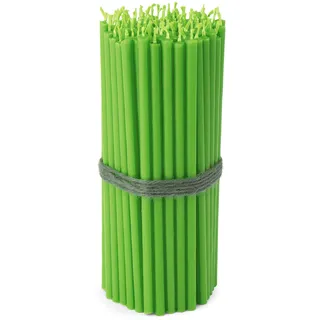 NKlaus - 100x Stabkerzen grün Rußfrei Tropffrei dünn L 16cm Premium Paraffinwachs 36110