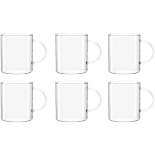 LEONARDO HOME Novo Teeglas, 6-er Set, 570 ml, Höhe 10,3 cm, hitzebeständiges Glas, 030537