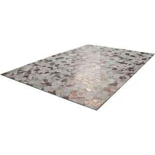 Teppich KAYOOM "Spark 210" Teppiche Gr. B/L: 160 cm x 230 cm, 8 mm, 1 St., weiß (elfenbein, chrom) Esszimmerteppiche 100% Leder, Unikat, fusselarm, Allergiker & Fußbodenheizung geeignet