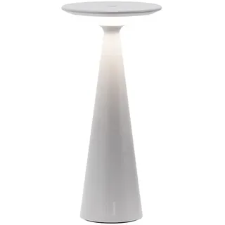 Zafferano Damina - Wiederaufladbare LED-Tischlampe, Touch-Dimmer, 8 Stunden Akkulaufzeit, IP65 - Kabellos, Graues Aluminium-Finish
