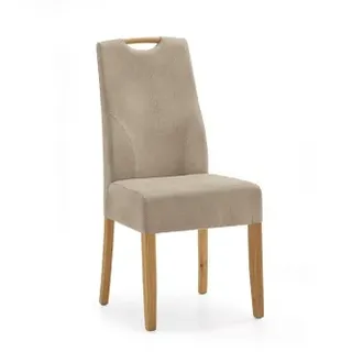 Niehoff Polsterstuhl Eiche Mikrofaser beige