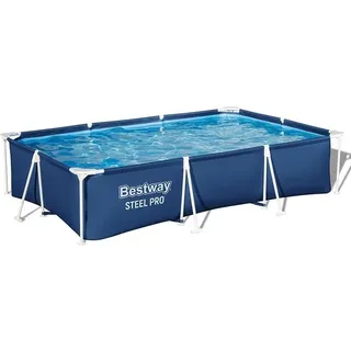 Gartenpool Set Rechteckig 300 Cm Stabil Stahlrahmen