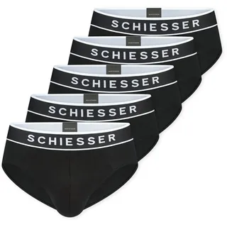 SCHIESSER 5er Pack Slips schwarz/weiß 4XL