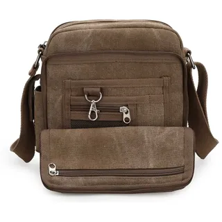 Outreo Canvas Umhängetasche Herren Schultertasche Kleine Herrentaschen Vintage Messenger Bag Taschen für Schule Kuriertasche Tablet Segeltuchtaschen Reisetasche Sport Werkzeug Taschen sporttasche - M