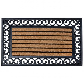 Fußmatte Viktoria, 1,8x76x45 cm, Gummi, Kokos, schwarz