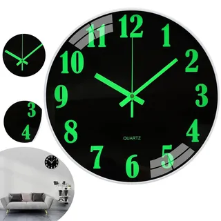 Leuchtende Wanduhr, Leuchtend Wanduhr, Nicht Tickend, Wanduhren Batteriebetrieben Für Zuhause Schule Büro