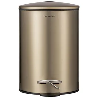 blomus Treteimer -TUBO- 3 Liter | Farbe Brass | Ø17 x 24,5 cm | Abfalleimer aus Edelstahl | Mülleimer mit herausnehmbaren Inneneimer