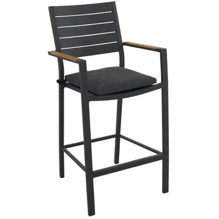 Dehner Montpellier Barstuhl 55,5 x 56,5 x 113 cm dunkelgrau 1 St.
