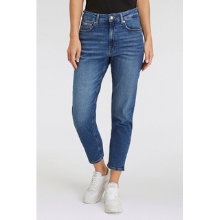 BOSS ORANGE Slim-fit-Jeans C_ELSA MR 3.0 Premium Damenmode mit BOSS Logo aus Metall blau