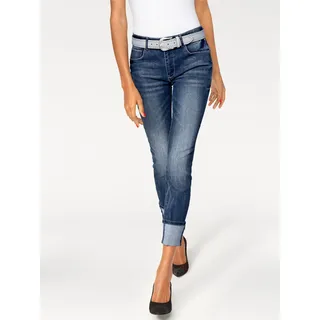 7/8-Jeans HEINE Gr. 38, Normalgrößen, blau (blue denim) Damen Jeans Ankle 7/8 Bestseller